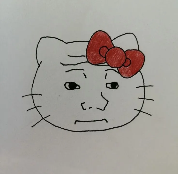 Meme mèo buồn với vibe nhẹ nhàng sâu lắng.