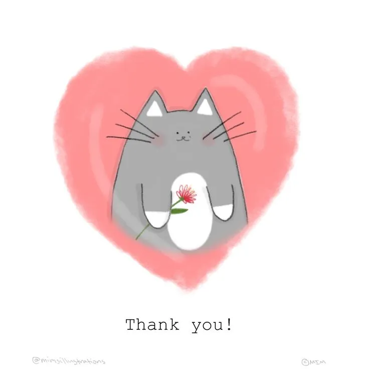 11 Meme mèo cảm ơn, ánh mắt long lanh.