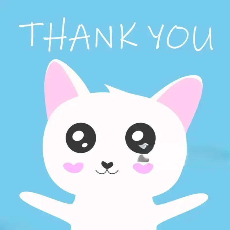 7 Hình ảnh mèo dễ thương, biểu lộ sự cảm kích.