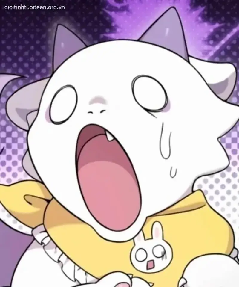 26 Biểu cảm mèo hoạt hình há hốc mồm cực đáng yêu