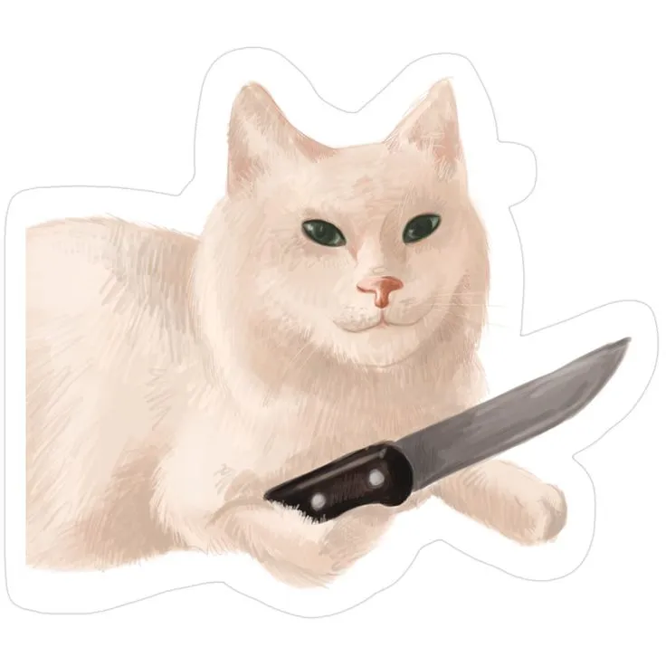 Meme mèo cầm dao: lan truyền như cơn sốt giữa dân chế ảnh