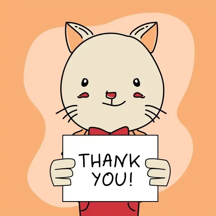 31 Hình ảnh mèo cảm ơn, tai vểnh ngộ nghĩnh.