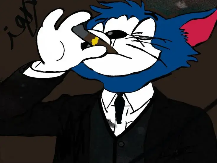 Mèo Tom mặc vest và hút thuốc cực cool ngầu