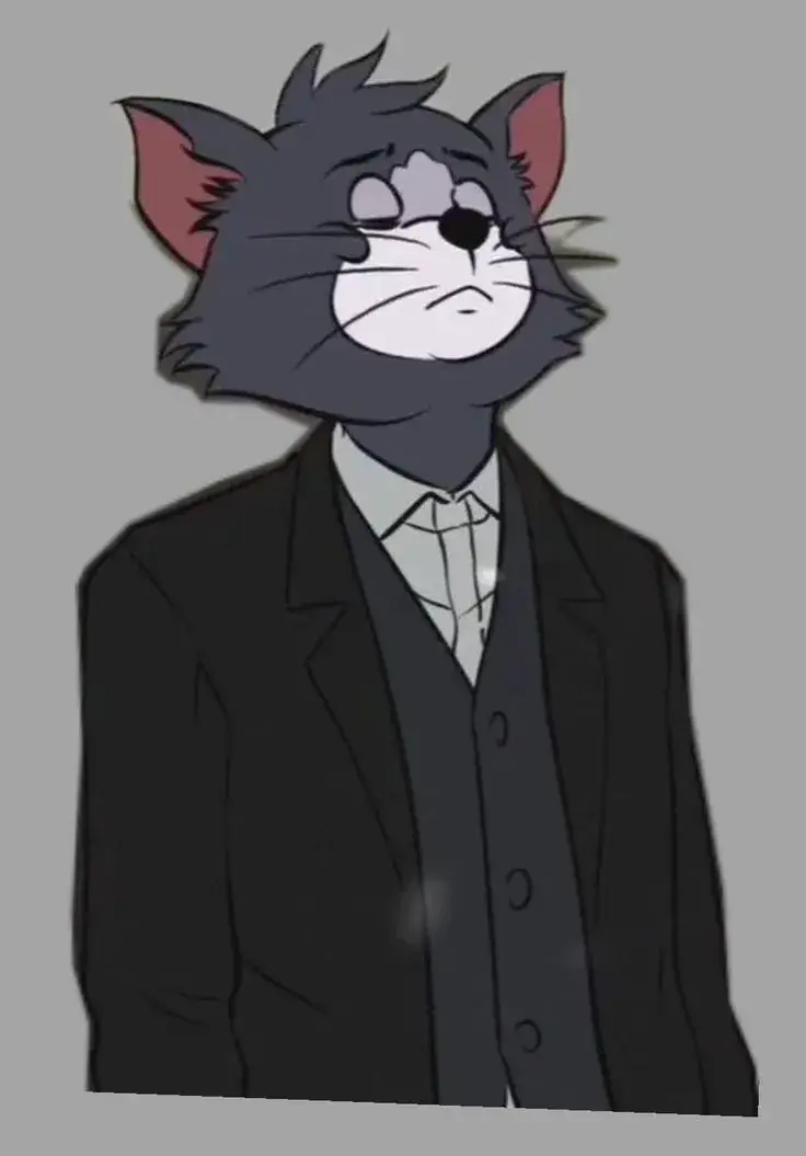 Hình mèo Tom mặc vest thể hiện sự phong nhã.