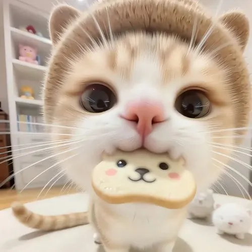 Hình chế vui mèo nhỏ ngồi nhìn xa xăm cực ngầu